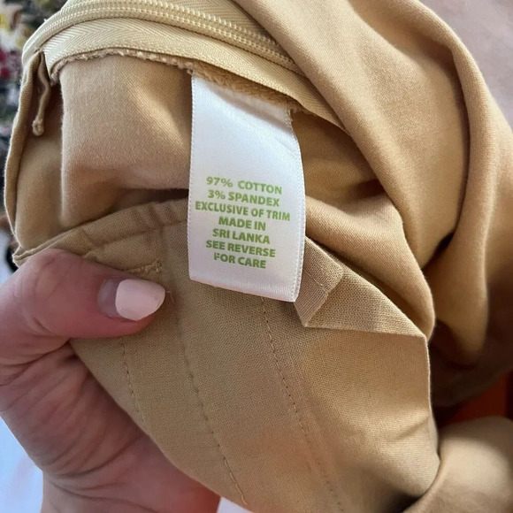 Lilly Pulitzer Womens Beige Palm Beach Fit Pants 4 Straight Side Zip Flat Front - Picture 11 of 12